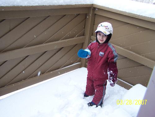 let it snow - my son playing in the snow. this, i think, was one of our last big storms.