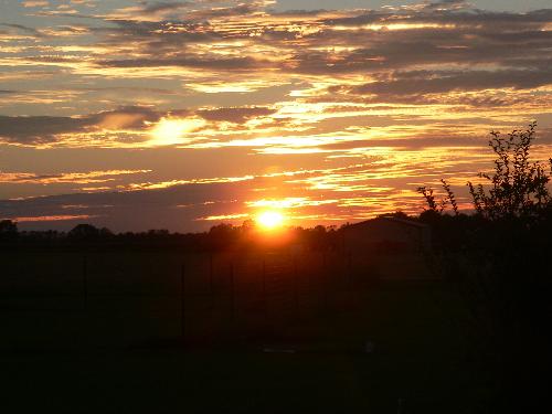 Sunset - This is the view of the sunset in my back yard. Beautiful!