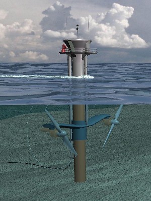 Tidal power - Tidal energy converting into electrical energy