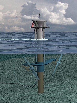 Tidal power - Tidal energy converting into electrical energy 