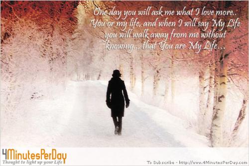 Love is gr8 feeling - Life without love is death