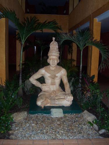 a good luck statue - This was a statue at our resort in Mexico that was said to bring people good luck in their lives