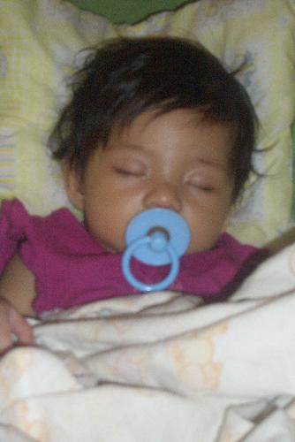 my niece kali - my 3-month old niece, kali. she sleeps a lot. she's a good little girl. she doesn't cry too much, she only does it when she's hungry, when she wants her diaper changed, and when she has gas in her stomach. she's so small and we all adore her