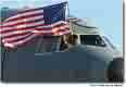 air shows - jet with american flag