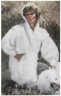 coat made from Samoyed fur - you can make a fur coat from your favorite pet - without harming the pet any!