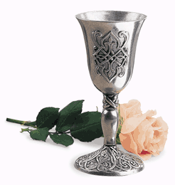 Wicca chalice - A silver toned wicca chalice or goblet