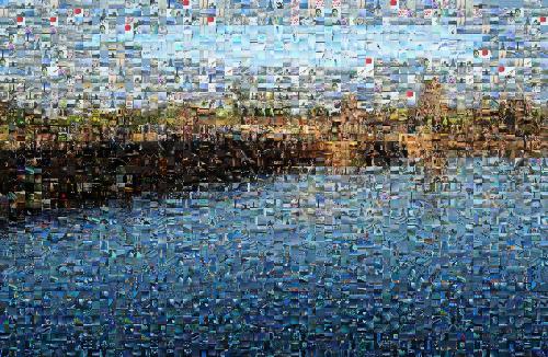 image mosac - Image mosac made from photo taken in Angkor Wat in Cambodia.