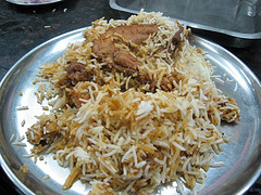 Hyderabadi Biryani - Very famous Hyderabadi Biryani made of Rice, chicken or beef , and real tasty spices.