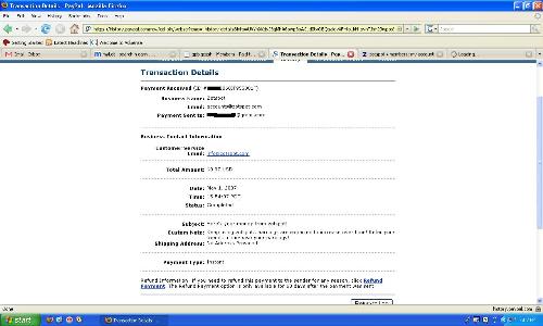 reciept - this is a payment receipt for zotspot search engine