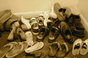 shoes off - Put off your shoes out side the room to make clean environment.