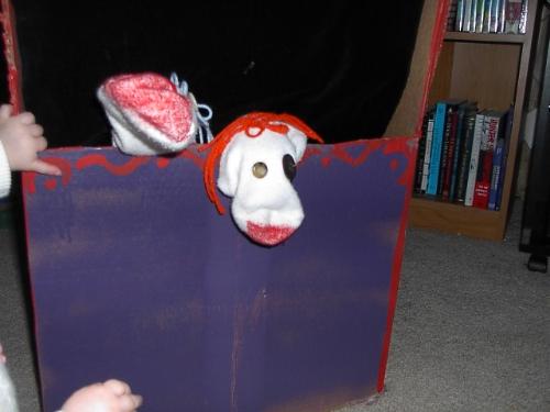 Sock puppet theater - Sock puppet theater at its best.