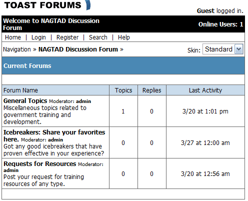 discussion home - no reply