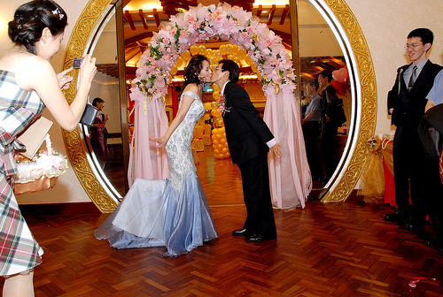 You may kiss the bride! - First kiss after the marriage!!! look at them... seems they are on cloude 9.