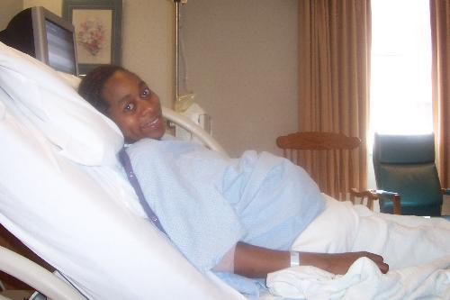 In Labor - Ok, it's almost over... She's ready to see the world.