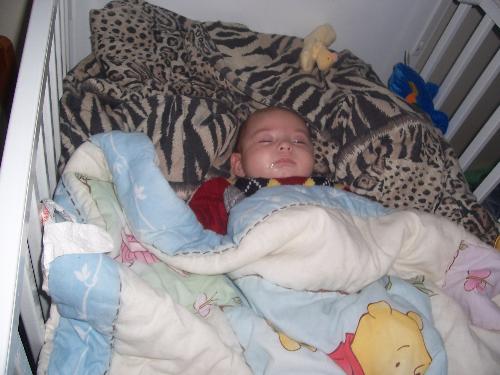 my baby boy - this is my son sleeping finally!!