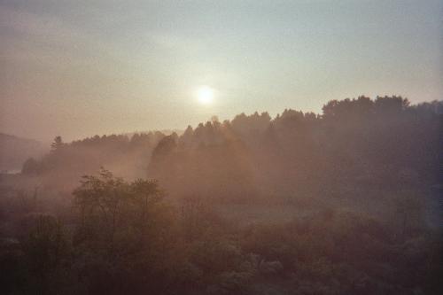 West Virginia - West Virginia a foggy morning.