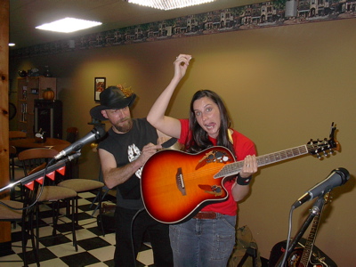 My Neighbour wants to rock. - Know your neighbour by borrowing guitar.