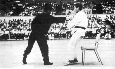 Bruce Lee - Bruce Lee demonstrating his one inch punch.