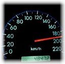 Overspeeding - Its a speedometer of a byk showing overspeeding.........