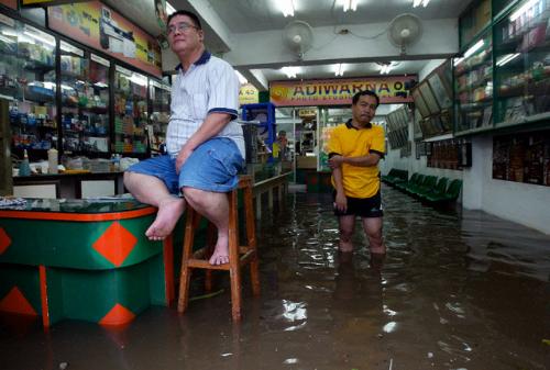 flood disaster - flood disaster in Jakarta,Indonesia