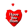 Happy Mother's Day - I love you in red heart