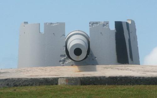 Large gun in Bermuda - This is one of the guns in Great Head park ,St Davids, Bermuda. It was used to protect the main shipping channels into Bermuda