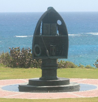Memorial to the sea dead - Bermuda - This is the memorial to those who died at sea off Bermuda's coast. It is located in Great Head park, St Davids, Bermuda