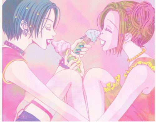 Nanas - Here is a photo of the two Nanas eating ice cream. they are realy happy ^^
