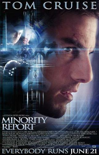 Minority Report movie cover - This is the Minority Report movie cover starring Tom Cruise.