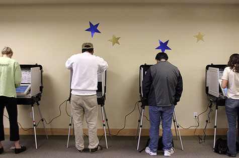 Voters - Voters in a polling booth