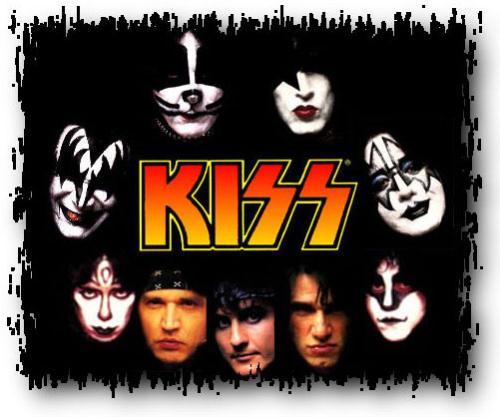 All the members of KISS - Heads of everyone who has been in KISS minus Tommy Thayer