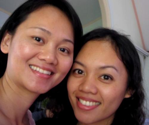 sista! - my older sister and i, after church.. i love her not because she's the only sister i have in the whole world, but because she is a wonderful, caring person.
