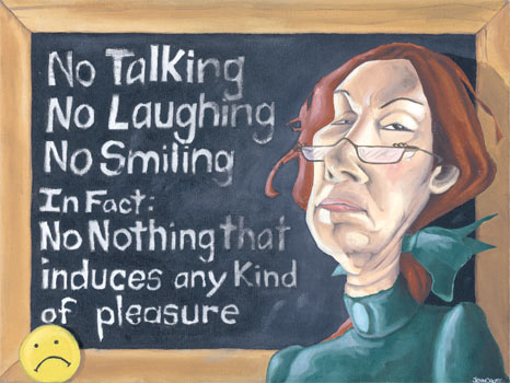 Sometimes we have a mean teacher. - Mean teachers can be the worst and make us hate the subject and/or the class.
Sometimes we have a mean teacher. - Mean teachers can be the worst and make us hate the subject and/or the class.