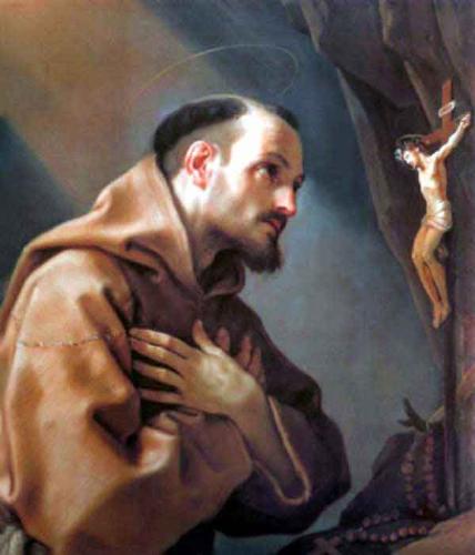 Francis of Assisi Venerating the Cross - Francis of Assisi so loved Jesus in the Cross that he even asked Jesus if he may experience Jesus' sufferings by bearing His wounds on his own body! He is the first to have stigmata.