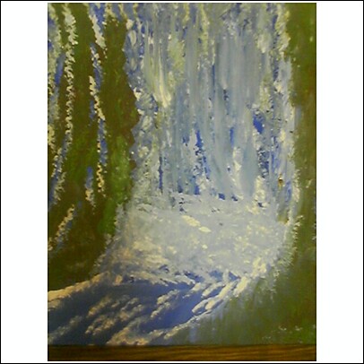 waterfalls - My first ever waterfalls that I have painted. Tell me what ya think.