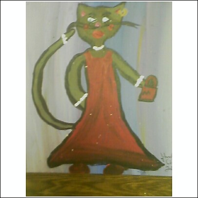 Kitty is goin out on the town! - She is all dressed and ready to go out tonite!