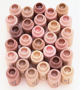 range of foundation colours - range of foundation colours on white background