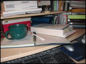My desk - ... is always loaded down.