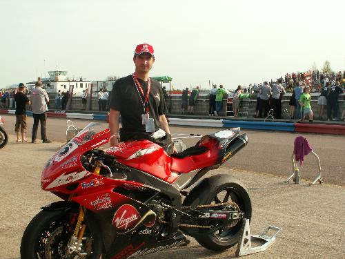 Just me at the Races With the Famous Yamaha R1 - BSB Thruxton Races 2007
