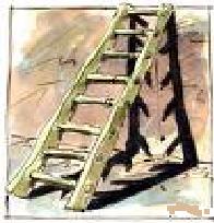 ladder  - it is bad luck to walk under the ladder