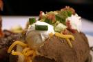 baked potatoe - hot and fresh fully loaded baked potatoe