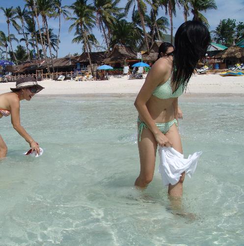 boracay view - The beautiful white sand beach.. Taken during vacation with family.
