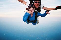 Me Skydiving - This is me blowing a kiss at the camera while falling from the sky...