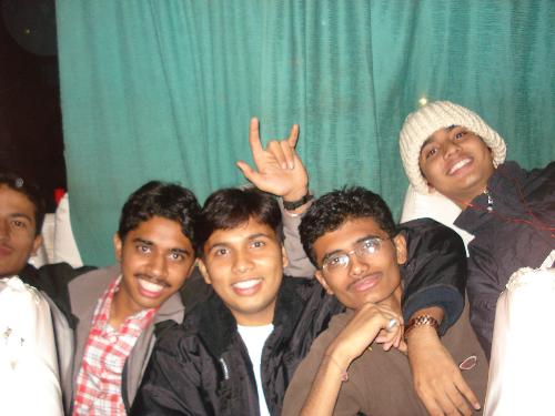 its party time - in a bus while on an official college tour.