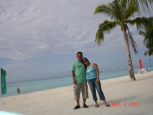 with my husband - enjoying the moment together...