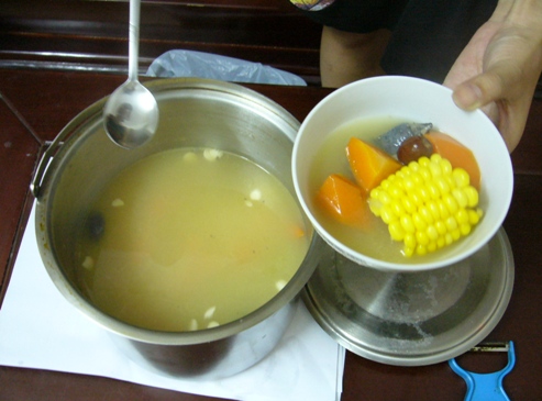 A traditional Cantonese soup - A traditional Cantonese soup with corn, radish, meat and sweet date