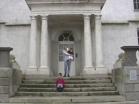 Rathfarnham Castle - It isn't quite the same as seeing it in person, but here we are on the front steps.