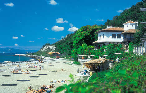 Beach resort on the coast of Bulgaria - The Bulgarian coastline is filled with resorts and tourist attractions. It is a beautiful place to see. Have you ever been there?