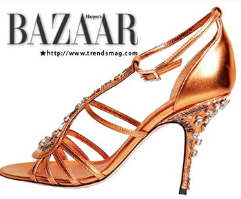 Very beautiful and expensive Bazaar high heels wit - Very beautiful and expensive Bazaar high heels with diamonds
