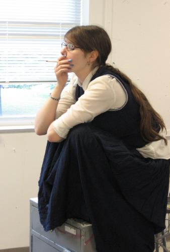 Yanki School Girl - I wear lots of random outfits to school... Uwa, my darling Greg always takes the best pictures of me, somehow he knows how to make me look good! I don't really smoke, by the way, it's fake w